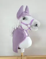 Super Hobby Horse hobby horse violetinis flisinis pledas ir ausinukai