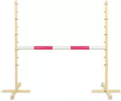 Super Hobby Horse Šokinėjimo kliūtis hobby horse su rožine kartimi 120 cm