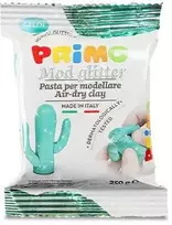 Molis su blizgučiais PRIMO, džiūstantis ore, žalios spalvos, 250 g