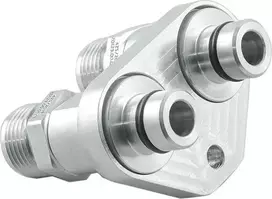 PMC pavarų dėžės alyvos aušintuvo adapteris PMC ZF 8HP70 BMW dyzelinas + speneliai 18x1,5 AN10