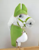 Super Hobby Horse Rinkinys Hobby Horse arkliukui: šviesiai žalias pledas ir ausinukai