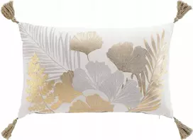 Douceur d`Interieur Ilga dekoratyvinė pagalvėlė su kutais, auksiniais lapeliais, 30 x 50 cm