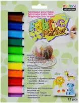 Flomasteriai šviesių audinių dekoravimui Fabric Marker 560-12V, 12vnt.