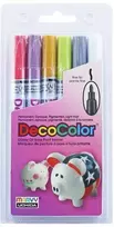 Markeriai įvairių paviršių dekoravimui Marvy Decocolor Fine #200-6D Retro, 6vnt.