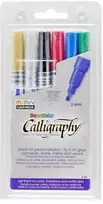 Markeriai įvairių paviršių dekoravimui Decocolor Paint Marker Calligraphy #125-6A, 6vnt.