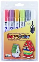 Markeriai įvairių paviršių dekoravimui Marvy Decocolor Broad #300-6D Retro, 6vnt.