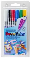 Markeriai įvairių paviršių dekoravimui Marvy Decocolor Extra Fine #1234-6 Primary, 6vnt.