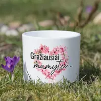 Keramikinis vazonas "Gražiausiai mamytei"