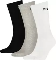 Puma Kojinės Crew Sock 3P Juodas Pilkas Baltas 880355 10