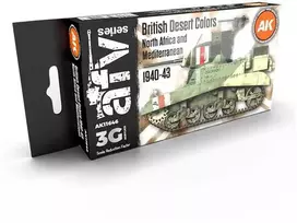 AK Interactive britų dykumos kamufliažo akrilinių dažų rinkinys 1940-43