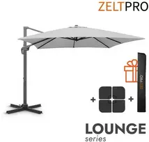 Zeltpro Lauko skėtis su padu (užvalkalas dovanų) Lounge Light Pilkas