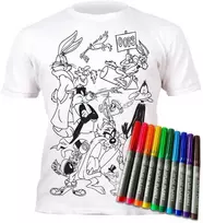 Splat Planet marškinėliai su flomasteriais, Looney Tunes, Dydis: 3 - 4 metai