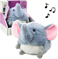 Lean Toys Pliušinis dramblys su projektoriumi ir melodijomis kūdikiams