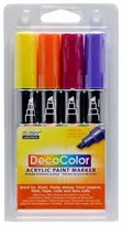 Akriliniai markeriai Marvy Decocolor Acrylic #315-4E Bright, 4 vnt.