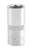 HÕGERT Galvutės 1/2", šešiakampės, CrV plienas, 27 mm DIN 3124