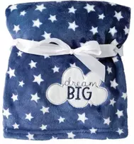 Baby Matex Pledas RICCO su siuvinėjimu 75x100 cm Dream mėlynas