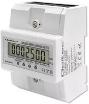 „Qoltec“ trifazis elektroninis skaitiklis | DIN bėgelio energijos suvartojimo skaitiklis | 400 V | 100A | LCD | 4P