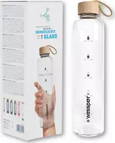 Gertuvė Wessper Wessper „Activemax Crystalline“ 1 l stiklinis motyvacinis butelis