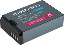 Green Cell Baterija Žalias Cell Mathorn MB-105 850mAh USB-C baterijos pakaitalas Canon LP-E12