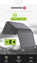 „Swissten“ sulankstoma saulės baterija USB-C / USB 22W