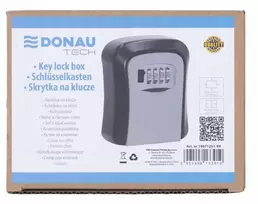 Raktų dėžutė „Donau DONAU TECH“, 115x95x40 mm, juoda ir sidabrinė