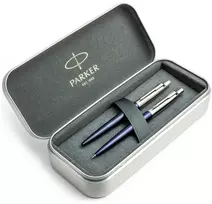 Parker Jotter Royal Mėlyna CT rašiklio ir pieštukų rinkinys metalinėje dėžutėje