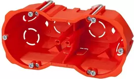 Elektro Plast Nasielsk 0286-00 Dėžutė su antgaliais 2x60mm su raudono varžtais PK-2x60 0286-00