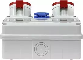 „Scame“ virštinkinis pastato paskirstymo skydas 2X32A/5P 2X230V 11 modulių IP44-54 „Enerbox Scame 633.3322“ pilkas