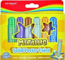 Pbs Connect Kietos dažų lazdelės Keyroad, metalo atspalvio, 6 spalvos