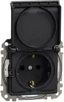 Schneider Electric GN.SCHUKO PRZ.IP44 Juodas ANTR.SEDNA DESIGN