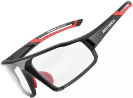 Rockbros SP216BK fotochrominiai UV400 dviratininko akiniai – juodos ir raudonos spalvos