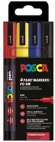 POSCA PC-3M 4 vnt. pagrindinių spalvų