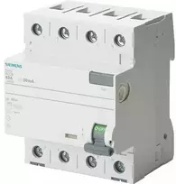 „Siemens“ 5SV3644-8 4P A tipo diferencialinis automatinis jungiklis, selektyvus, 40A, 300mA, Un, AC, 400V 5SV3644-8