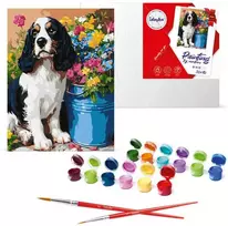 Ideyka Painting by numbers kit Lovely spaniel KHO6672 30x40 AP0056