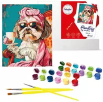 Ideyka Paint by Number Kit Funny Shih Tzu KHO6611 40x50 AP0058