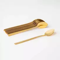 12 Prato latte šaukštelių rinkinys, 18,5 cm, auksinės spalvos, AMBITION