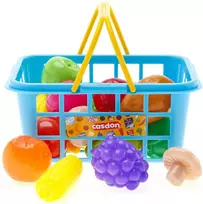 Didelis rinkinys Plastikinės Daržovės Vaisiai Virtuvei Pirkinių krepšelis Casdon 21 cm