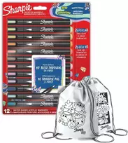 Sharpie akrilinių žymeklių rinkinys 12 vienetų Earth Colours su dažų maišeliu