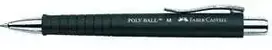 Automatinis tušinukas Faber-Castell Poly Ball, 0.7mm, mėlynos spalvos, juodos spalvos korpusas