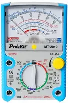 Multimetras rodyklinis 0.1-1000V AC/DC, 0.05-250mA DC, su varžos ir talpos matavimu, tranzistorių, diodų, grandinės testavimu, Pro'sKit