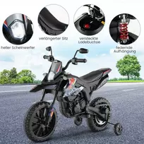 Promotions Elektrinis vaikų motociklas, Aprilia, 106,5x56x80 cm, baltas
