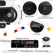Promotions Elektrinis policijos automobilis, 62x44x43 cm, Rožinis