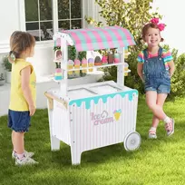 Promotions Vaikų Ledų Vežimėlio Žaidimų Rinkinys, 64.8x30.5x86.4 cm, Mėlyna Rožinė (Ekspozicinė prekė)