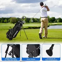 Promotions Golfo lazdų rinkinys, 9 dalių pradedančiųjų rinkinys, 109 cm, juodas