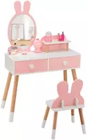 Promotions Makiažo staliukas, 2-in-1 princesės su veidrodžiu, 78x37x110 cm, rožinis