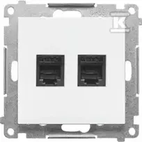 Kontakt Simon GN.2-KR.TELEF. RJ12 MATINĖ BALTA SIMON55