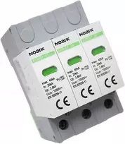 Viršįtampių ribotuvas Noark Ex9UEP 111761 I+II tipo 1200V DC 3P neįžemintoms PV sistemoms, pilkas