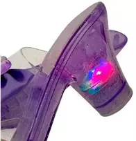 Real Uniq Tikri UniQ – gražūs bateliai su šviečiančiais kulnais – rožiniai, violetiniai arba mėlyni – 18,5 cm ilgio, 5 cm kulno aukščio, 6,5 cm pločio