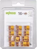 Greitaeigė jungtis Wago 2x0.2-4mm2/oranžinė 221-412 blisterinė pakuotė, 16 vnt. (0221-0412/0997-0016) 221-412/995-016