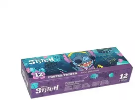 Dažai guašas Disney Stitch, 12x20 ml